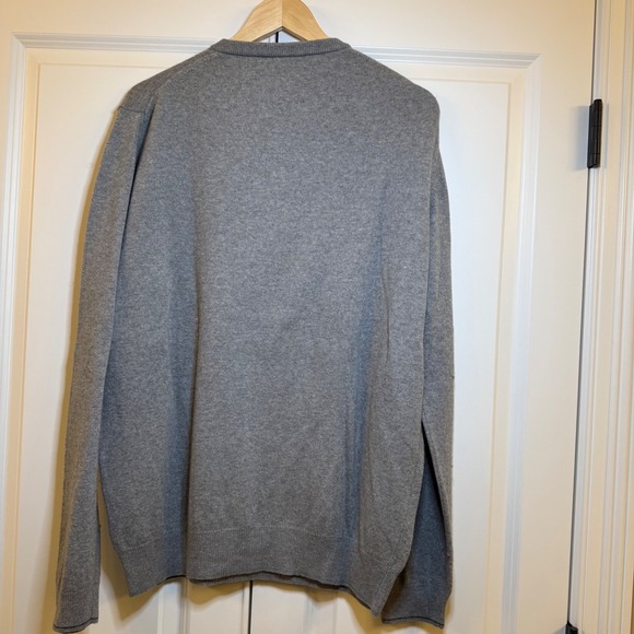 JOS A BANK RESERVE‎ Mens Grey V Neck Italian Yarn Sweater XL Wool Blend - Picture 5 of 9